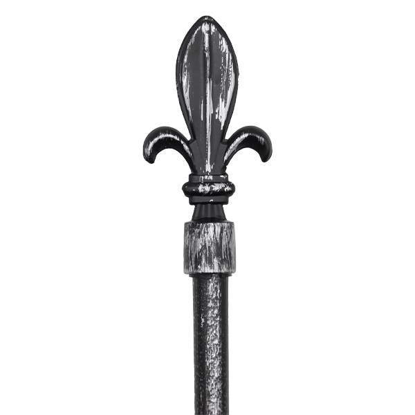 ****Royal Homes Curtain Rod 66-120 In. Blk Silver