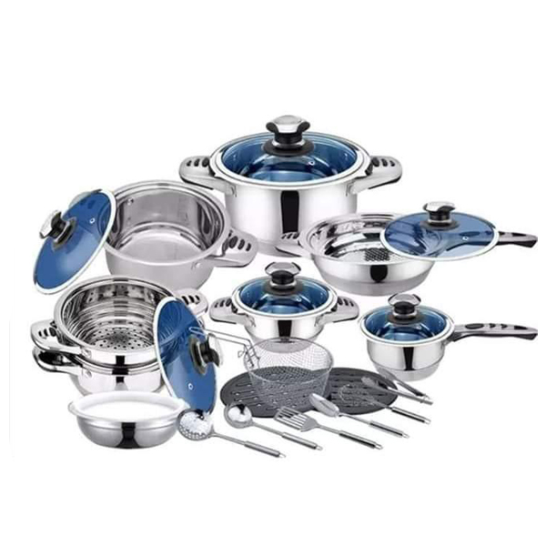 Royal Homes 25pc Cookware Set, Stainless Steel