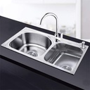 Royal Homes Topmount Double Bowl Kitchen Sink 31 x 17 x 8 In.