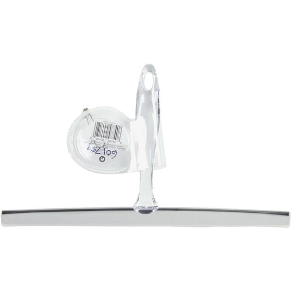 InterDesign Zia Rubber Squeegee 12 In. Clear/ Stainless Steel