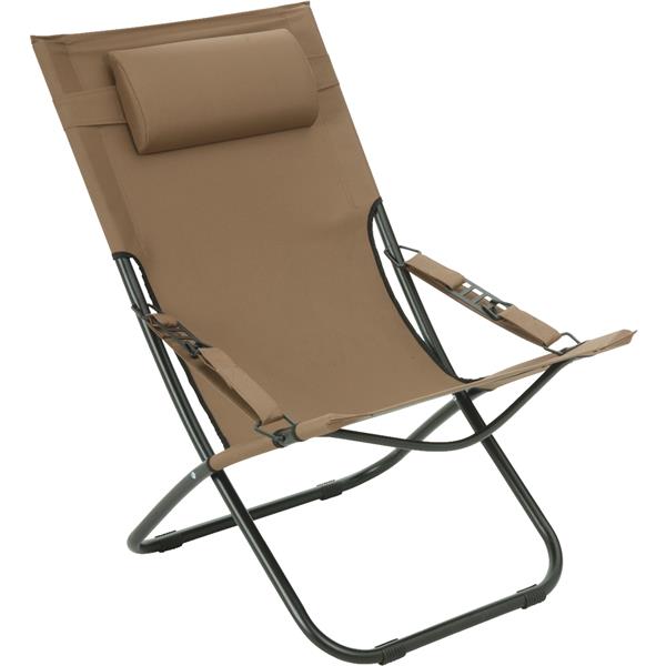 ****Outdoor Expressions Folding Hammock Chair with Headrest, Tan