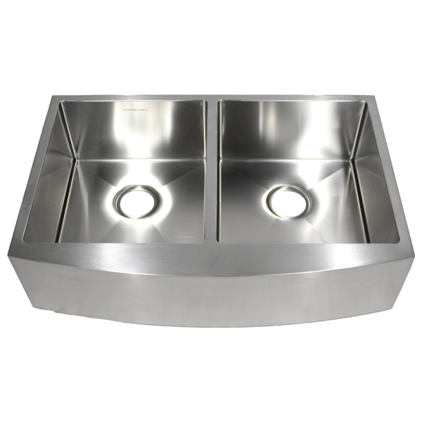 Royal Homes Double Bowl Apron Kitchen Sink 32.9 x 22 x 8.9 In.