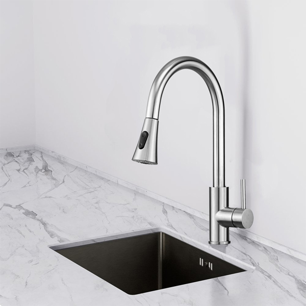 Royal Homes Kitchen Faucet, Stainless Steel