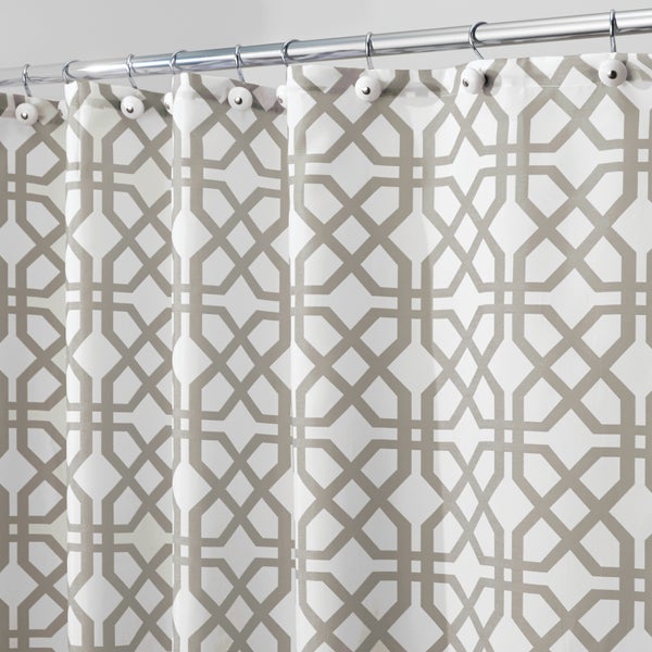 InterDesign Trellis Button Hole Polyester Shower Curtain 72 x 72 In