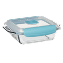 Anchor Hocking 8 In. Square Cake Dish w/TrueLock Lid