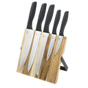 Glad 5pc Knife Set with Magnetic Acacia Wood Block