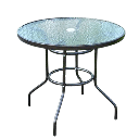 Royal Homes Round Table with Glass Top