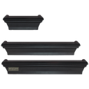 ****Kenneth Cole Wooden Wall Shelf 3-pack, Black