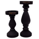 ****Kenneth Cole Candle Holders, Black - 2pc Set