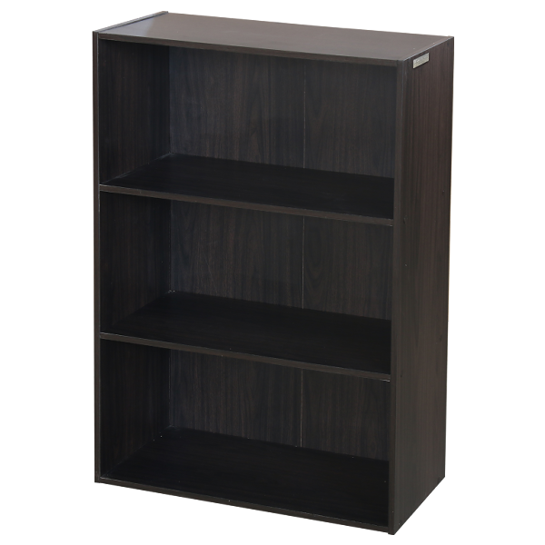 Kenneth Cole 3 Tier Wide Bookcase, Brown