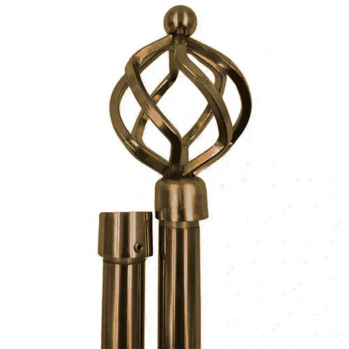 Classy Homes Curtain Rod 84-120 In., Blacksilk