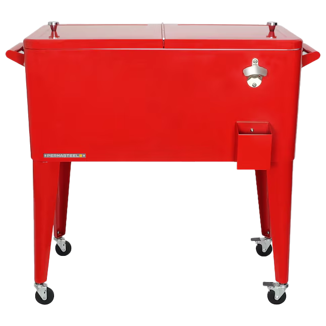 Permasteel Cooler 80 Qt. Red