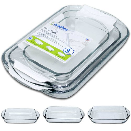 Anchor Hocking Essentials 3-Piece Baker Set