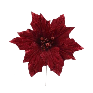 Christmas Poinsettia Stem 29cm