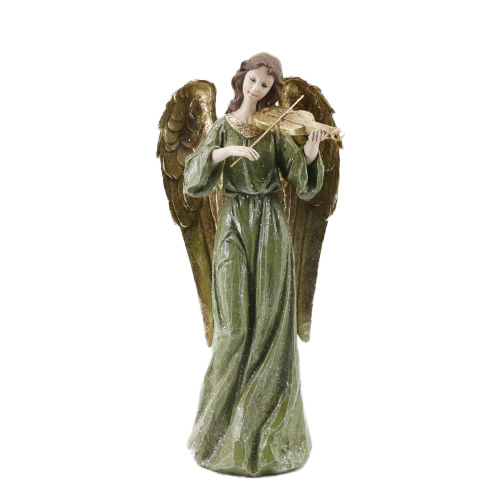 Christmas Angel with Violin 7x6x15.35 In.