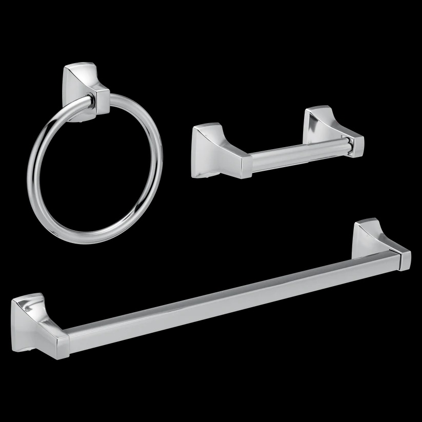 Moen Adler 3-Piece Bath Hardware Accessory Set, Chrome