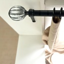 Classy Homes Curtain Rod 28-48 in Single Black Nickel 16/19