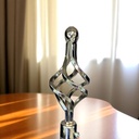 Classy Homes Curtain Rod 66-120 in Double Silver 16/19