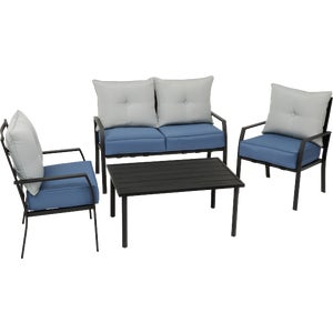 Outdoor Expressions Azure 4-Piece Chat Set, Gray