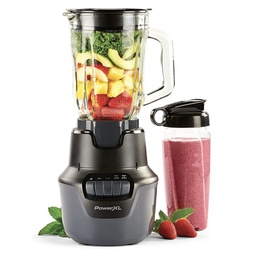 [752356839543] PowerXL Boost Blender Plus 4-Speed, 800 Watts, 48-oz Glass Jar, Black
