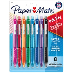 [1945921] Paper Mate InkJoy Retractable Ballpoint Pens 1.0mm 300RT Multi-coloured (8-count)
