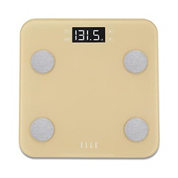 [EL263-GGLD-STK-6] Elle Body Fat Analysis Digital Bathroom Scale, Glitter Gold