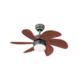 [78023] Westinghouse Turbo Swirl Ceiling Fan 30 In. Iron Finish Rosewood