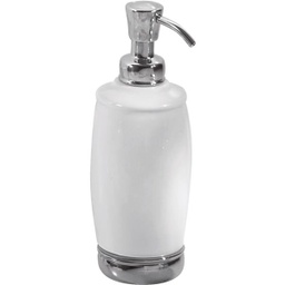 [70295 / 75601] InterDesign York Tall Soap Dispenser 12 Oz. White/Chrome