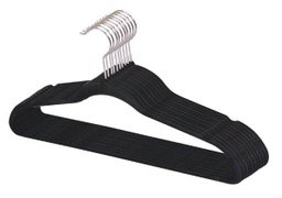 [FH01140 / AMZ63461] Home Basics Velvet Hangers, Black (10-Pack)