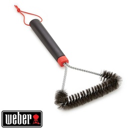 [6277] ****Weber 12 In. Stainless Steel Bristles 3-Sided Grill Cleaning Brush
