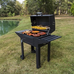 [21301569] Char-Broil American Gourmet 610 Charcoal Grill with Side Shelves