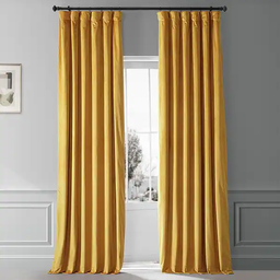 [715-BO-GOLD CHBC27789] Classy Homes Blackout Curtains 52In.x90In.