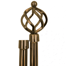 [722-A1012-84120BLKSILK CHCR28508 / 1434269] Classy Homes Curtain Rod 84-120 In., Blacksilk