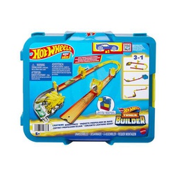 [821-HNN38] Hot Wheels Track Builder Lightning Boost Pack Toy Car &amp; Storage Container