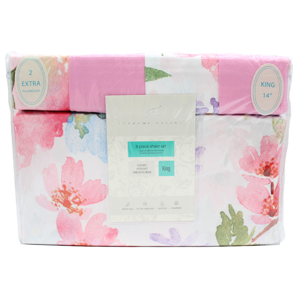 Supreme King 6pc Sheet Set Assorted Floral