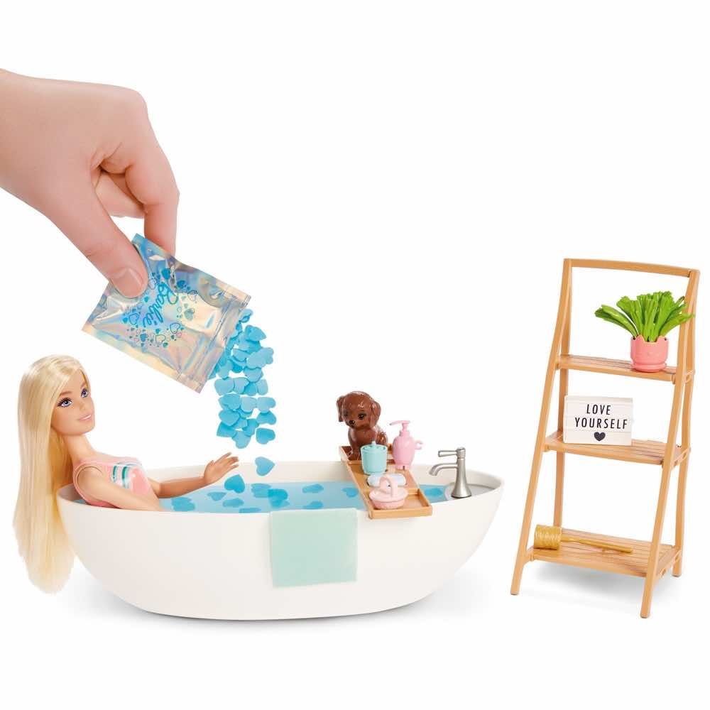 Barbie Doll &amp; Bathtub Playset - Confetti Soap &amp; Accessories