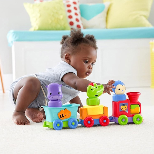 Mattel Fisher-Price Silly Safari Rattle &amp; Roll Animal Train