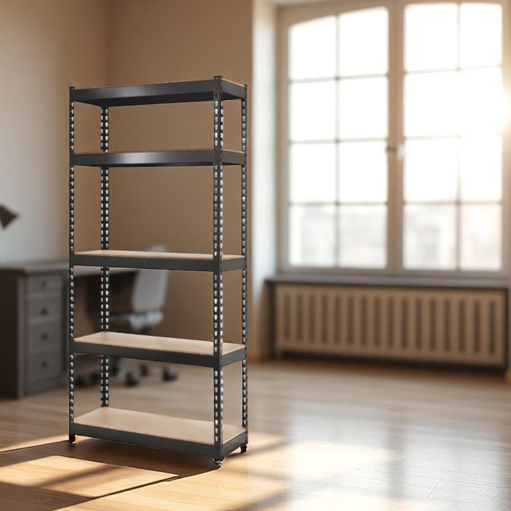Do it Best L-Beam 5-Tier Shelving 34x14x72in, Black Steel