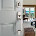 Kwikset Branton Entry Handleset Double Cylinder, Satin Nickel