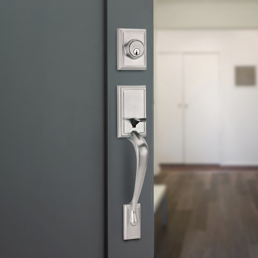 Kwikset Liberty Entry Handleset Single Cylinder, Satin Nickel