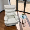 Mobel Velvet Rocking Recliner, Cream