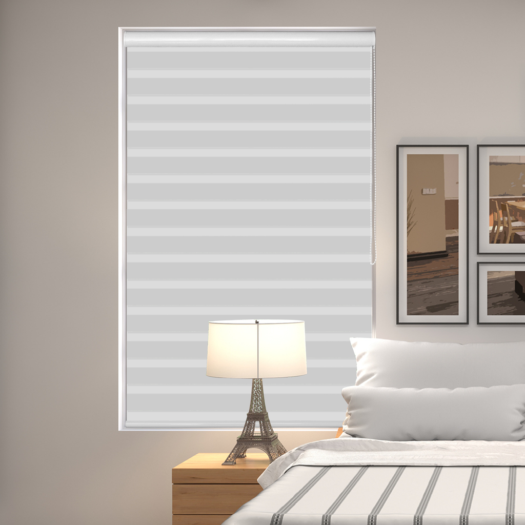 Kenneth Cole Luxury Zebra Blinds 72x90 In. (Blackout) Grey