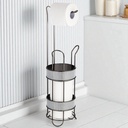 Royal Homes Freestanding Toilet Paper Holder, Diamond/ Black