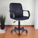 Mobel Executive Office Chair PVC, Black (Weight Limit 220lb)