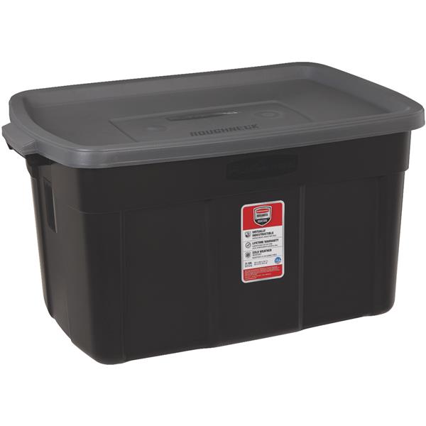 Rubbermaid Roughneck Metallic Tote and Lid 31 Gal. Dark Indigo