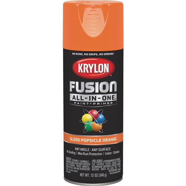****Krylon Fusion All-In-One Gloss Spray Paint &amp; Primer, Popsicle Orange