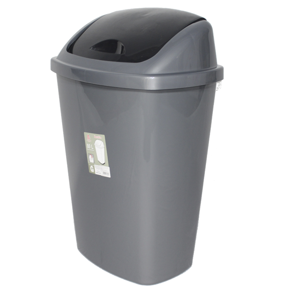 Mr. Save Trash Can Plastic 60L, Grey