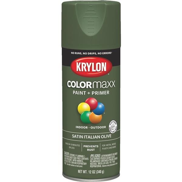 ^Krylon ColorMaxx 12 Oz. Satin Spray Paint, Italian Olive