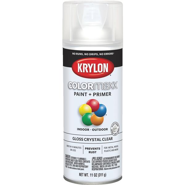 Krylon ColorMaxx 11 Oz. Gloss Paint + Primer Spray Paint, Crystal Clear
