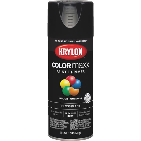 Krylon ColorMaxx Gloss Spray Paint 12 Oz., Black